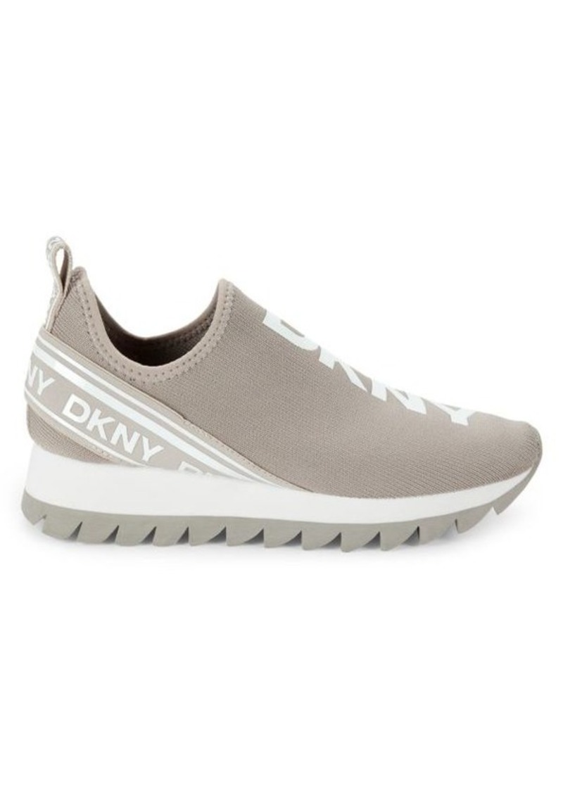 DKNY Abbi Textured Logo Slip On Sneakers