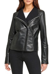 DKNY Asymmetric Leather Jacket