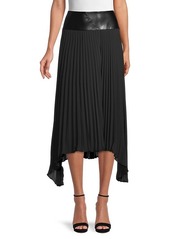 DKNY Asymmetrical Pleated Skirt