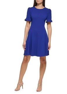 DKNY Bell Sleeve Fit & Flare Dress