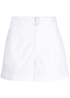DKNY belted cotton mini shorts