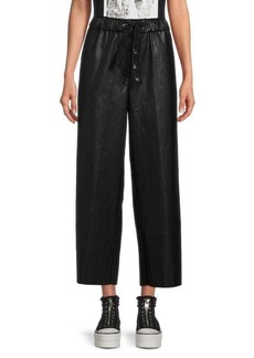 DKNY Butter Faux Leather Cropped Pants