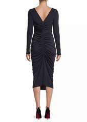 DKNY Cascade Long-Sleeve Midi-Dress