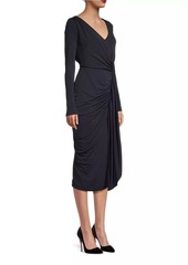 DKNY Cascade Long-Sleeve Midi-Dress