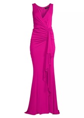 DKNY Cascade Sleeveless Draped Gown