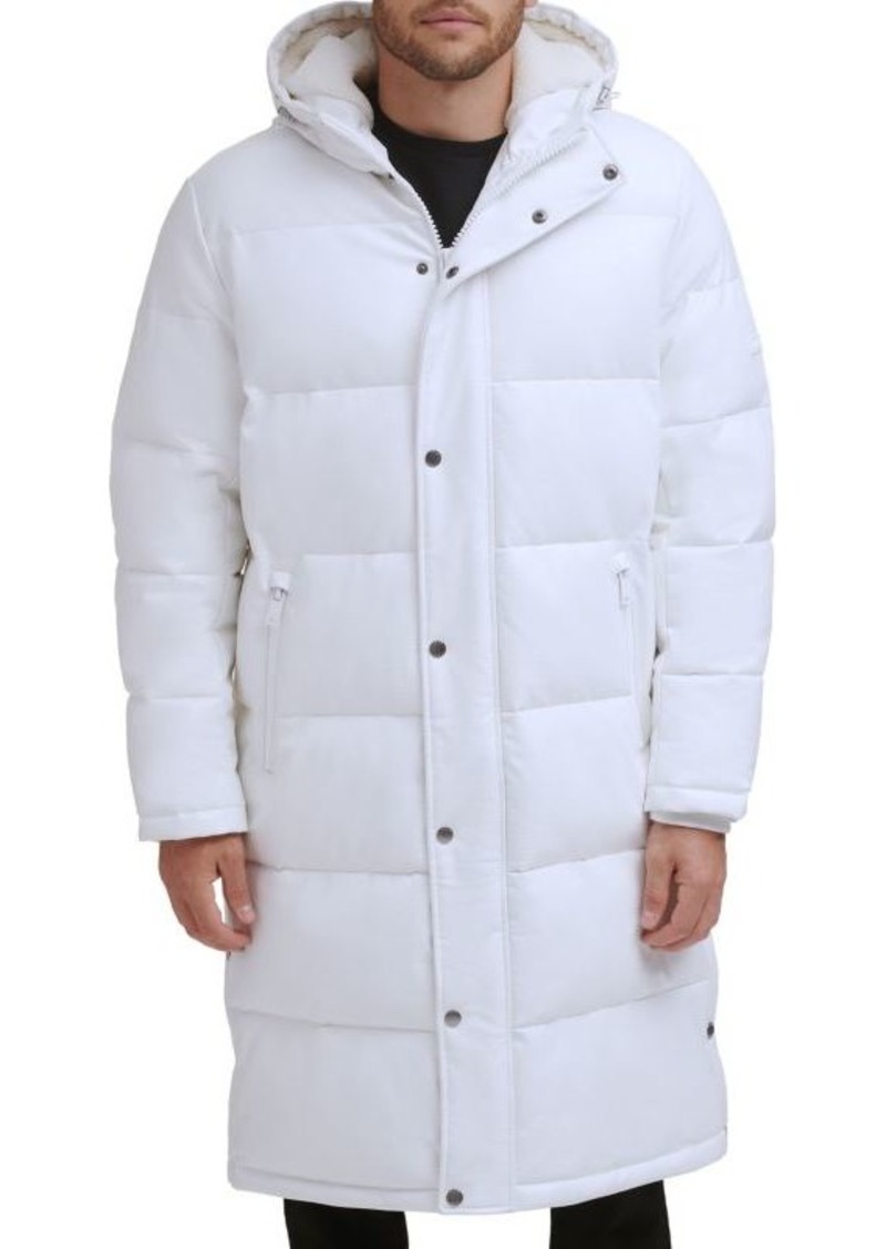 DKNY Classic Fit Faux Fur Trim Parka Jacket