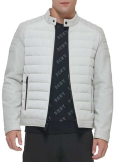 DKNY Classic Fit Motorcross Quilted Jacket