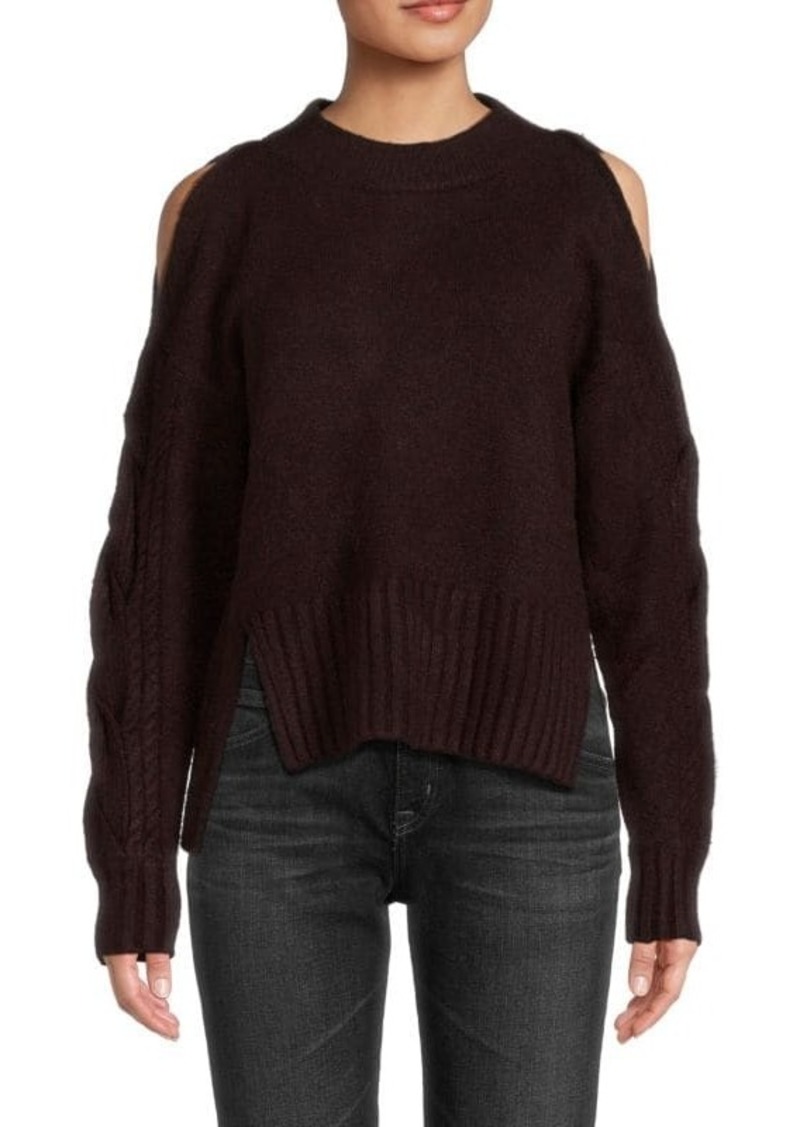 DKNY Cold Shoulder High Low Sweater