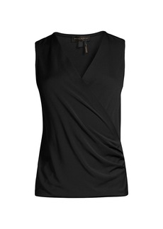 DKNY Crepe Jersey Wrap Top
