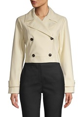 DKNY Cropped Button Trench Coat