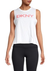DKNY Cropped Logo Tank Top