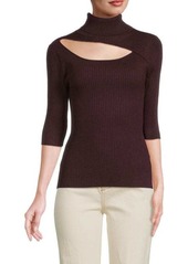 DKNY Cutout Ribbed Sweater