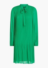 DKNY Sleepwear - Plissé-georgette mini dress - Green - US 8