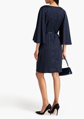 DKNY Sleepwear - Wrap-effect satin-jacquard mini dress - Blue - US 2