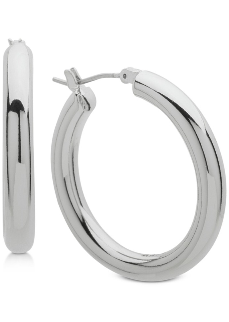 dkny silver hoop earrings