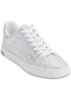 Dkny Abeni Rhinestone Low Top Sneakers - Bright White