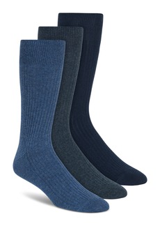 DKNY Assorted 3-Pack Crew Socks in Blue at Nordstrom Rack