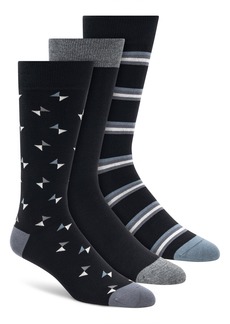 DKNY Assorted 3-Pack Terry Crew Socks in Black at Nordstrom Rack