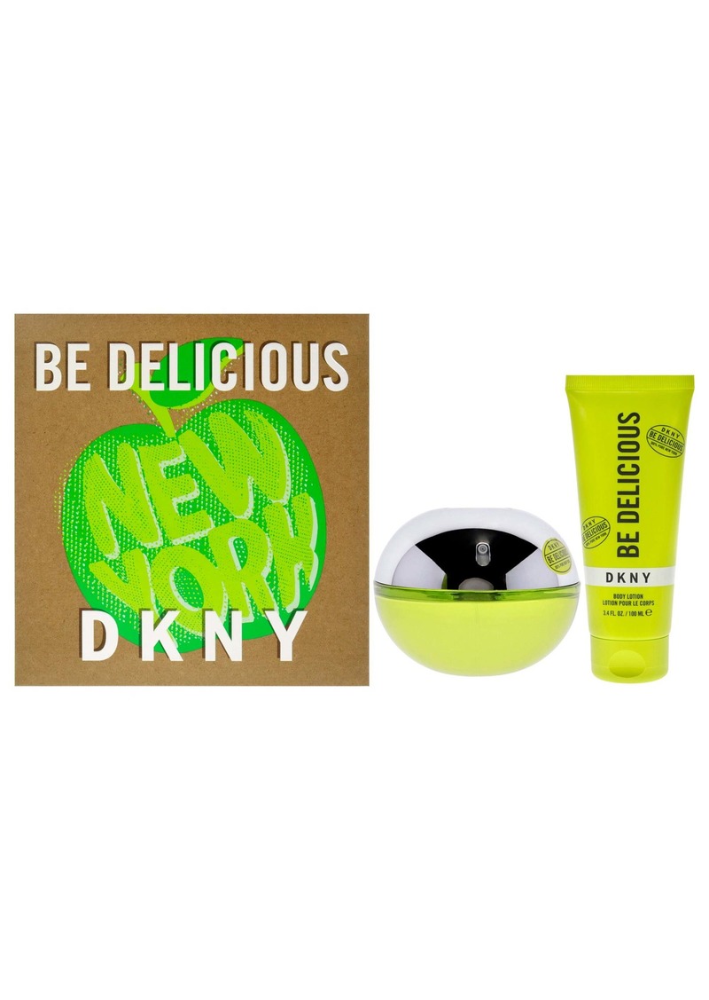 DKNY Be Delicious by Donna Karan for Women - 2 Pc Gift Set 3.4oz EDP Spray, 3.4oz Body Lotion