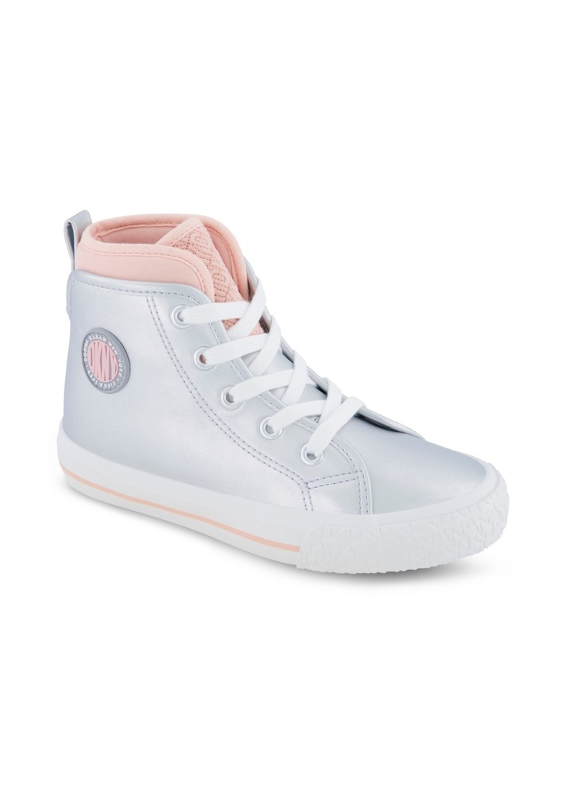 Dkny Big Girls Hannah Brooke Lace-Up Sneakers - Silver