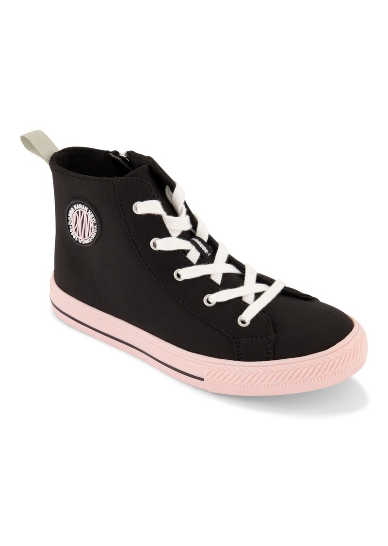 Dkny Big Girls Hannah High Top Sneakers - Black, Pink