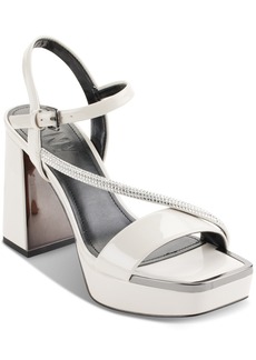 Dkny Briela Square-Toe Strappy Platform Dress Sandals - Pebble