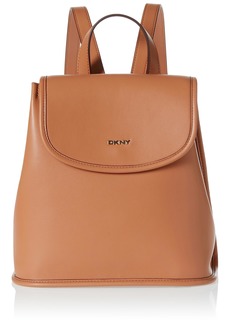 DKNY Women's Brook Faux Leather  Flap Backpack