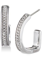 Dkny Chain Textured 3/4" Hoop Earrings, Created for Macy's