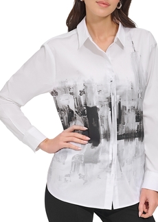 Dkny Cityscape Graphic Blouse