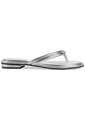 Dkny Clemmie Slip On Thong Flip Flop Sandals - Silver