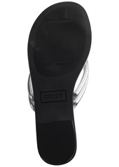 Dkny Clemmie Slip On Thong Flip Flop Sandals - Silver