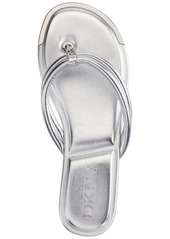 Dkny Clemmie Slip On Thong Flip Flop Sandals - Silver