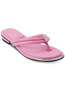 Dkny Clemmie Slip On Thong Flip Flop Sandals - Flamingo