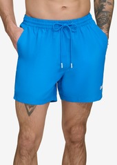 DKNY Core Solid Swim Trunks in Blue at Nordstrom Rack