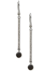 Dkny Crystal Stone Pave Bar Linear Drop Earrings - Golden