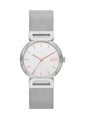 DKNY Downtown D Women's Three-Hand, Silver-Tone Stainless Steel Watch