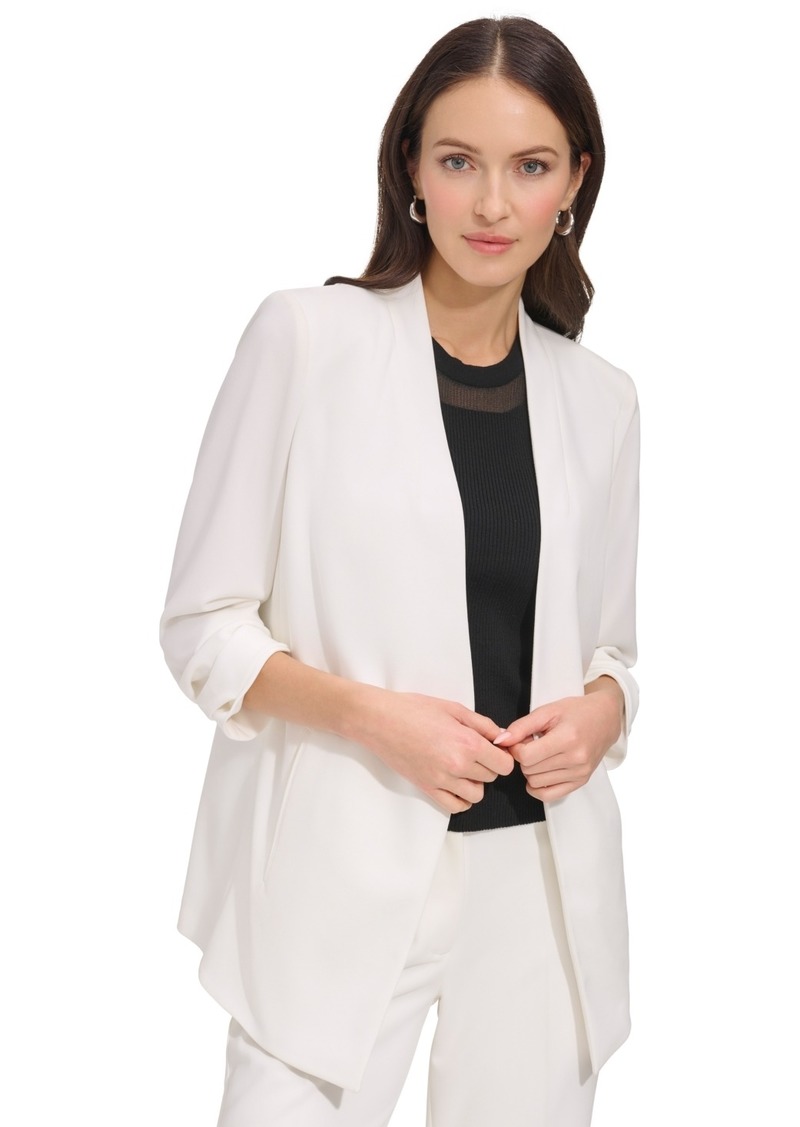 Dkny Essential Open Front Jacket - Ivory