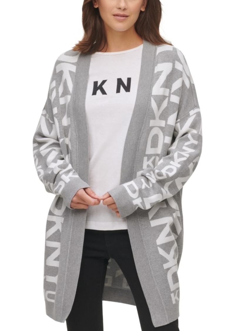 dkny open front cardigan