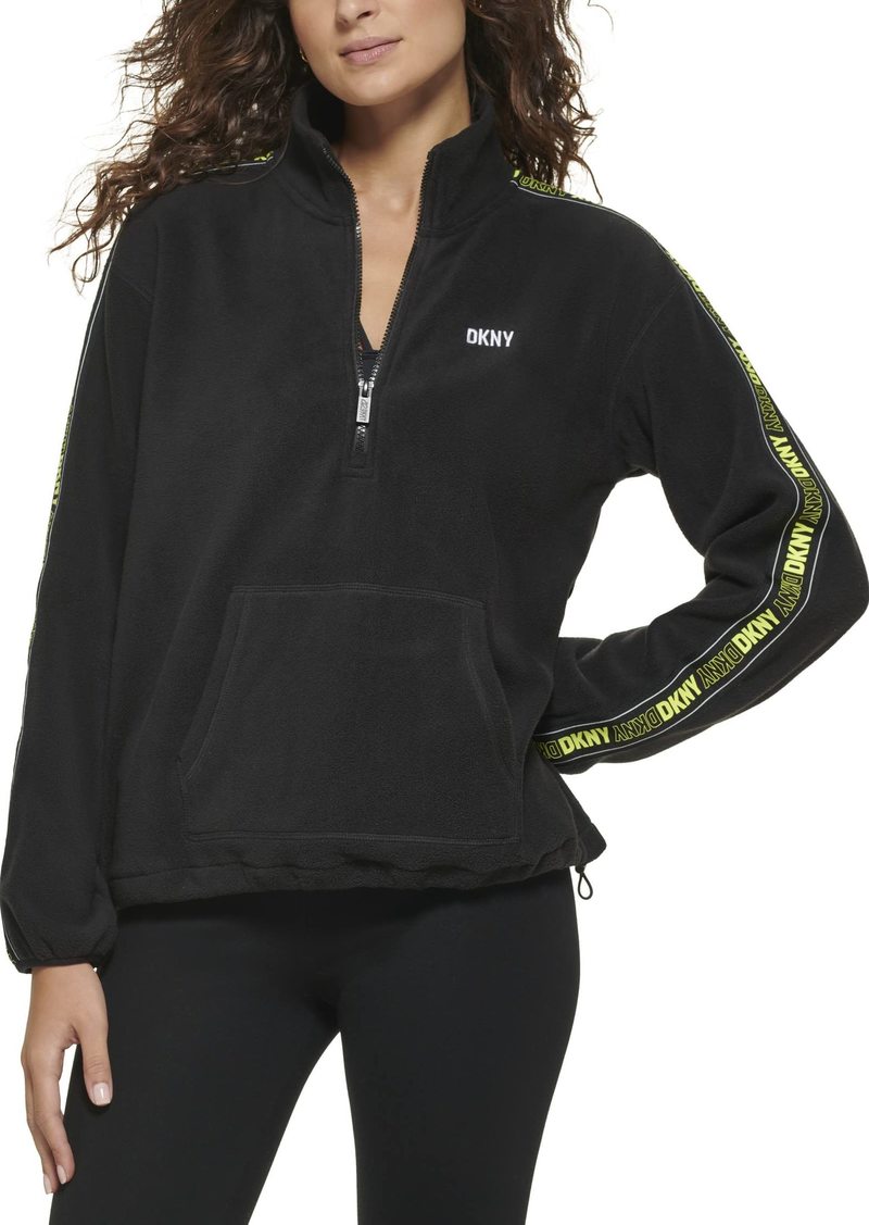 DKNY Flip Logo Tape 1/4 Zip Pullover  MD