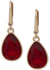 Dkny Gold-Tone Color Crystal Tear-Shape Drop Earrings - Gold