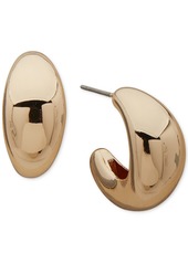 "Dkny Gold-Tone Extra-Small Puffy C-Hoop Earrings, 0.42"" - Gold"