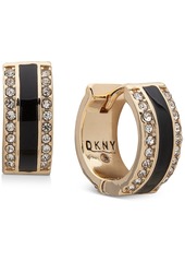 Dkny Gold-Tone Pave & Color Hoop Earrings - Gold