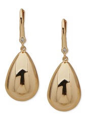 Dkny Gold-Tone Pave & Puffy Tear-Shape Drop Earrings - Gold