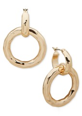 Dkny Gold-Tone Polished Liquid Metal Doorknocker Earrings - Gold