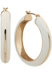 "Dkny Gold-Tone Small Color Hoop Earrings, 1.05"" - Pink"