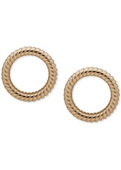 Dkny Gold-Tone Snake Chain Open Circle Earrings - Gold