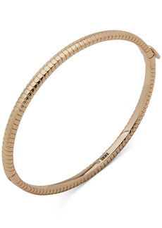 Dkny Gold-Tone Thin Snake Chain Hinged Bangle Bracelet - Gold