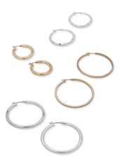 "Dkny Gold-Tone Thin Snake Chain Small Hoop Earrings, 1"" - Gold"
