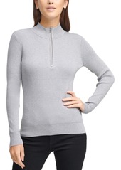 Dkny Half-Zip Metallic Sweater
