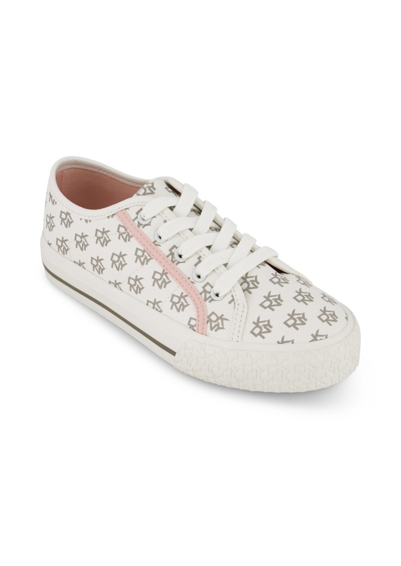 Dkny Little and Big Girls Hannah Mona Low Top Lace Up Sneakers - White
